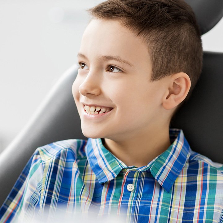 Happy child after receiving dental fillings treatment in Stafford, VA